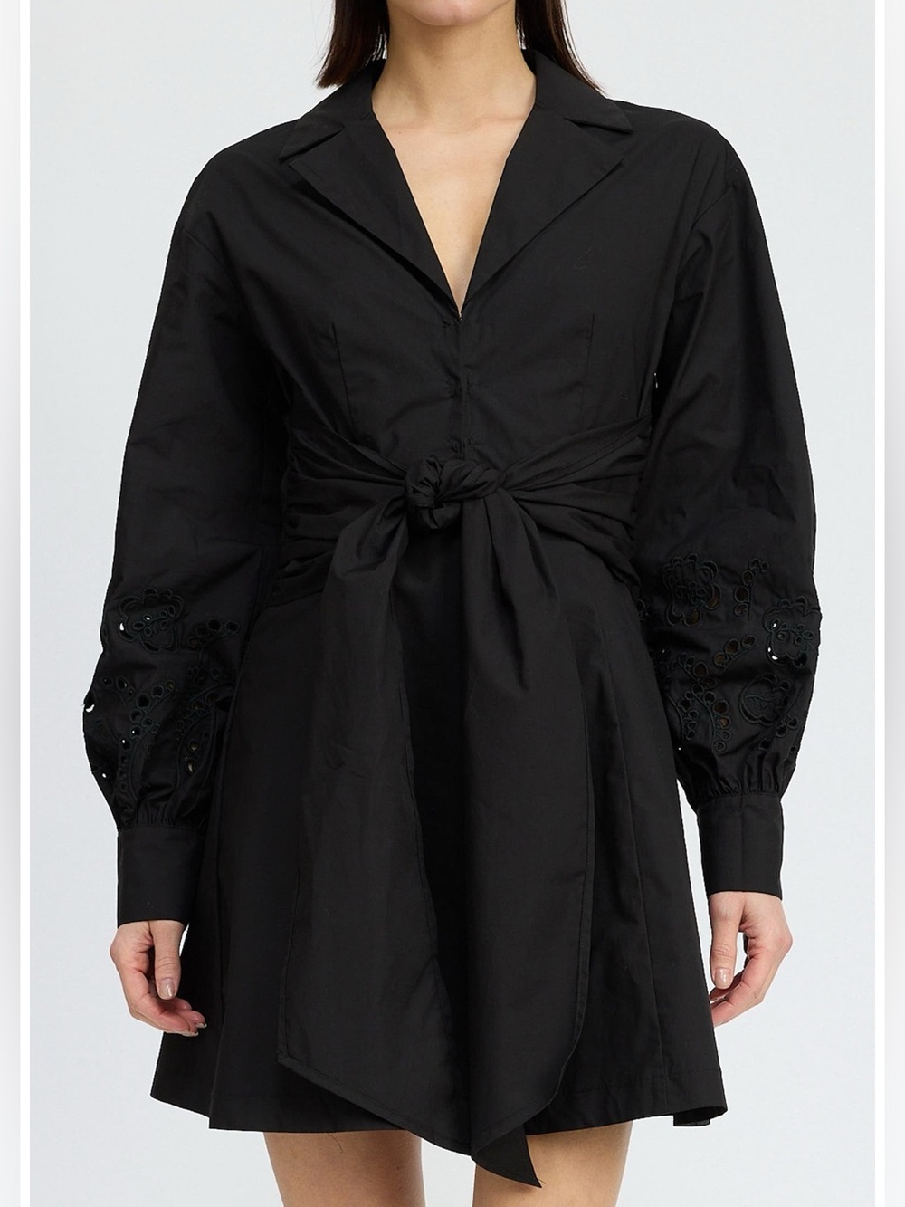 NWT Benedetta Cotton Tie-Waist Shirtdress - Picture 6 of 9